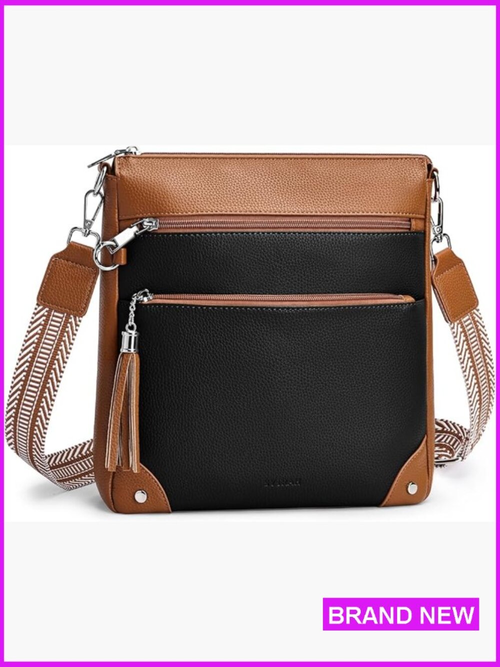 Anti Theft Crossbody Purse RFID Blocking Travel Shoulder Bag with Built-in